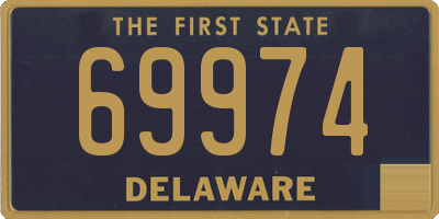 DE license plate 69974