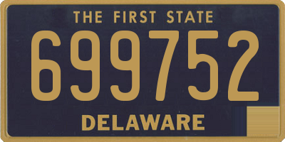 DE license plate 699752