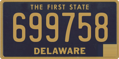 DE license plate 699758