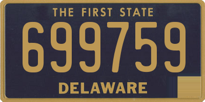 DE license plate 699759