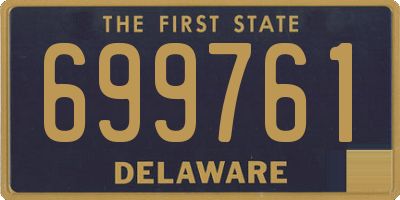 DE license plate 699761