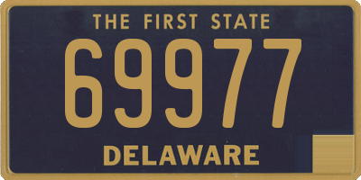 DE license plate 69977