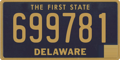 DE license plate 699781