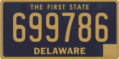 DE license plate 699786