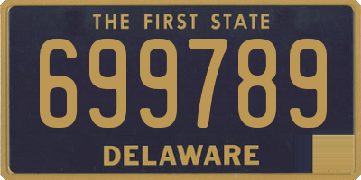 DE license plate 699789