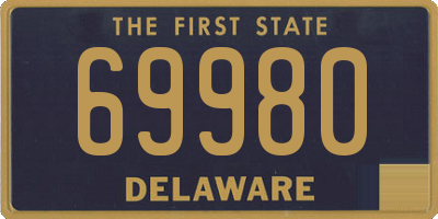 DE license plate 69980