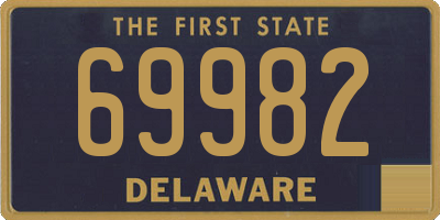 DE license plate 69982