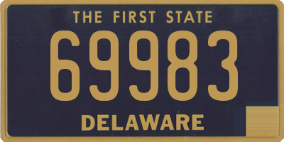 DE license plate 69983