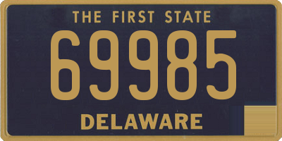 DE license plate 69985