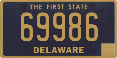 DE license plate 69986