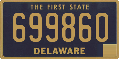 DE license plate 699860