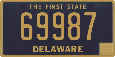 DE license plate 69987