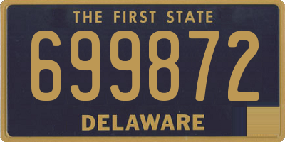 DE license plate 699872
