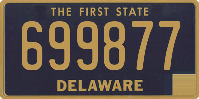 DE license plate 699877