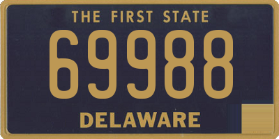 DE license plate 69988