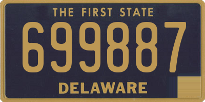 DE license plate 699887