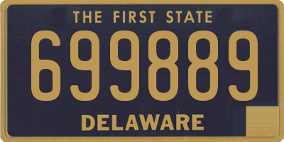 DE license plate 699889