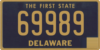 DE license plate 69989