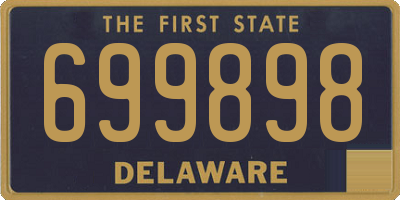 DE license plate 699898