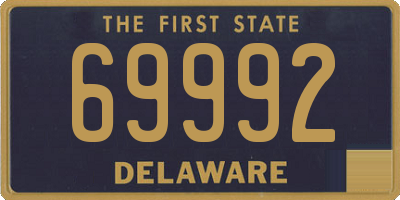 DE license plate 69992