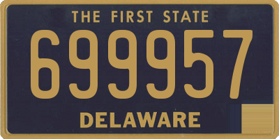 DE license plate 699957