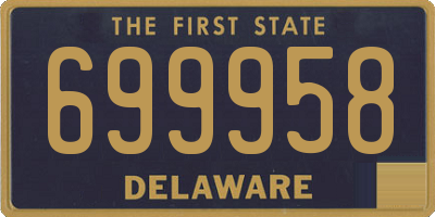 DE license plate 699958
