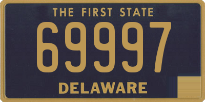 DE license plate 69997