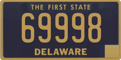 DE license plate 69998