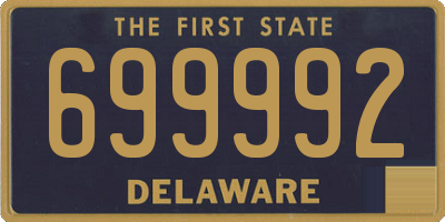 DE license plate 699992