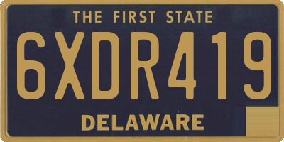 DE license plate 6XDR419