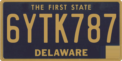 DE license plate 6YTK787
