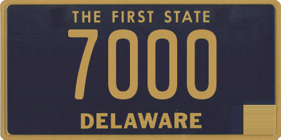 DE license plate 7000