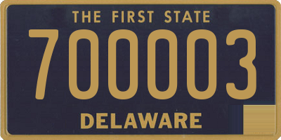 DE license plate 700003