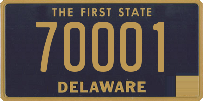 DE license plate 70001