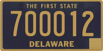 DE license plate 700012