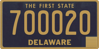 DE license plate 700020