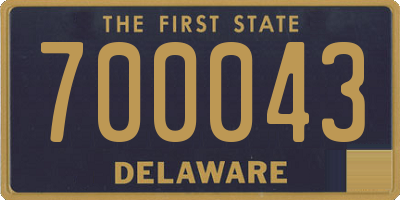 DE license plate 700043