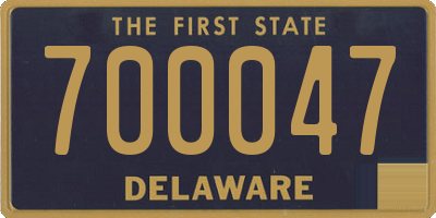 DE license plate 700047