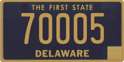 DE license plate 70005