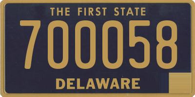 DE license plate 700058