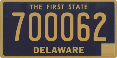 DE license plate 700062