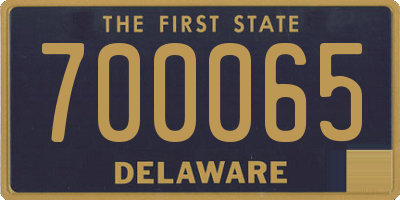 DE license plate 700065