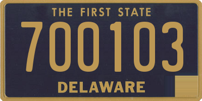 DE license plate 700103