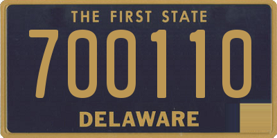 DE license plate 700110