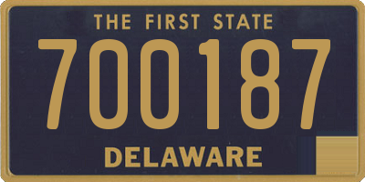 DE license plate 700187