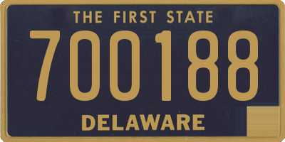 DE license plate 700188