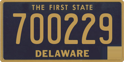DE license plate 700229