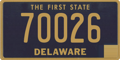 DE license plate 70026