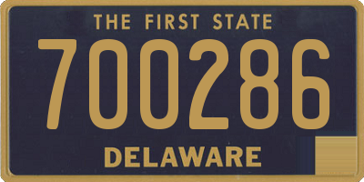 DE license plate 700286