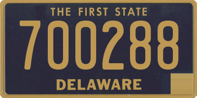 DE license plate 700288